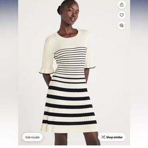 Free Assembly Women's Striped Navy and White Dress size small. NWT!